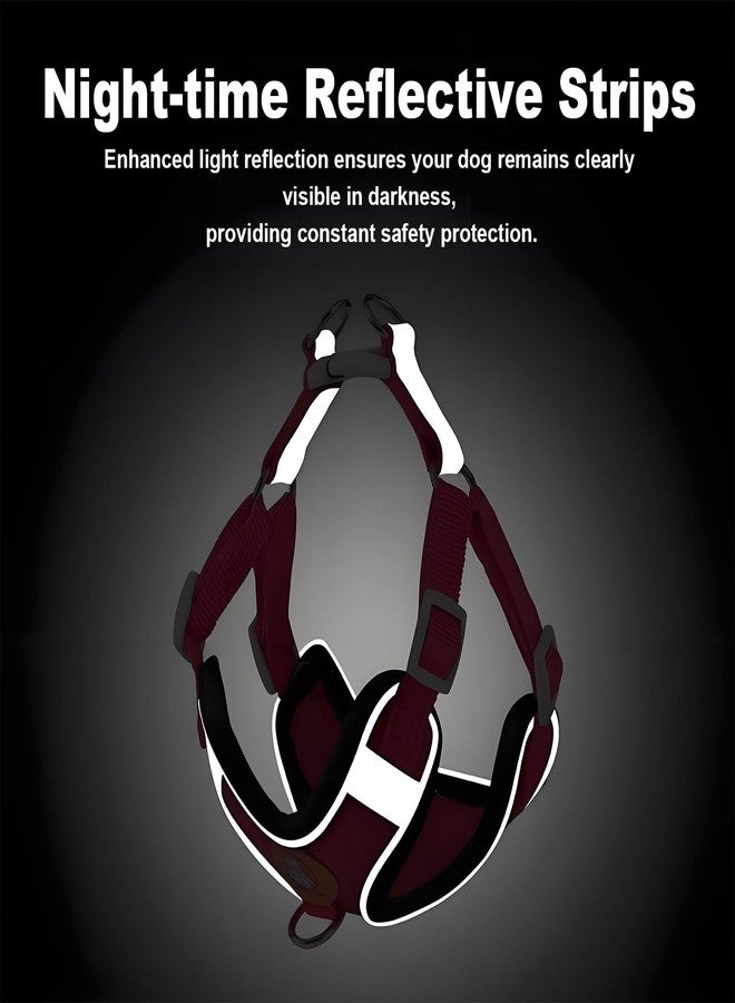 Karsaer Reflective Dog Vest Harness Adjustable Straps No-Choke Design with Free Leash Quick Release for Small to Medium Dogs G9001 - Image 4